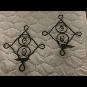 Decorative Iron Vertical Candle Holder Sconces
